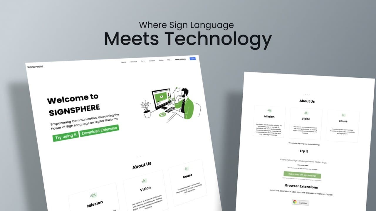 SignSphere - Real-Time Sign Language for YouTube